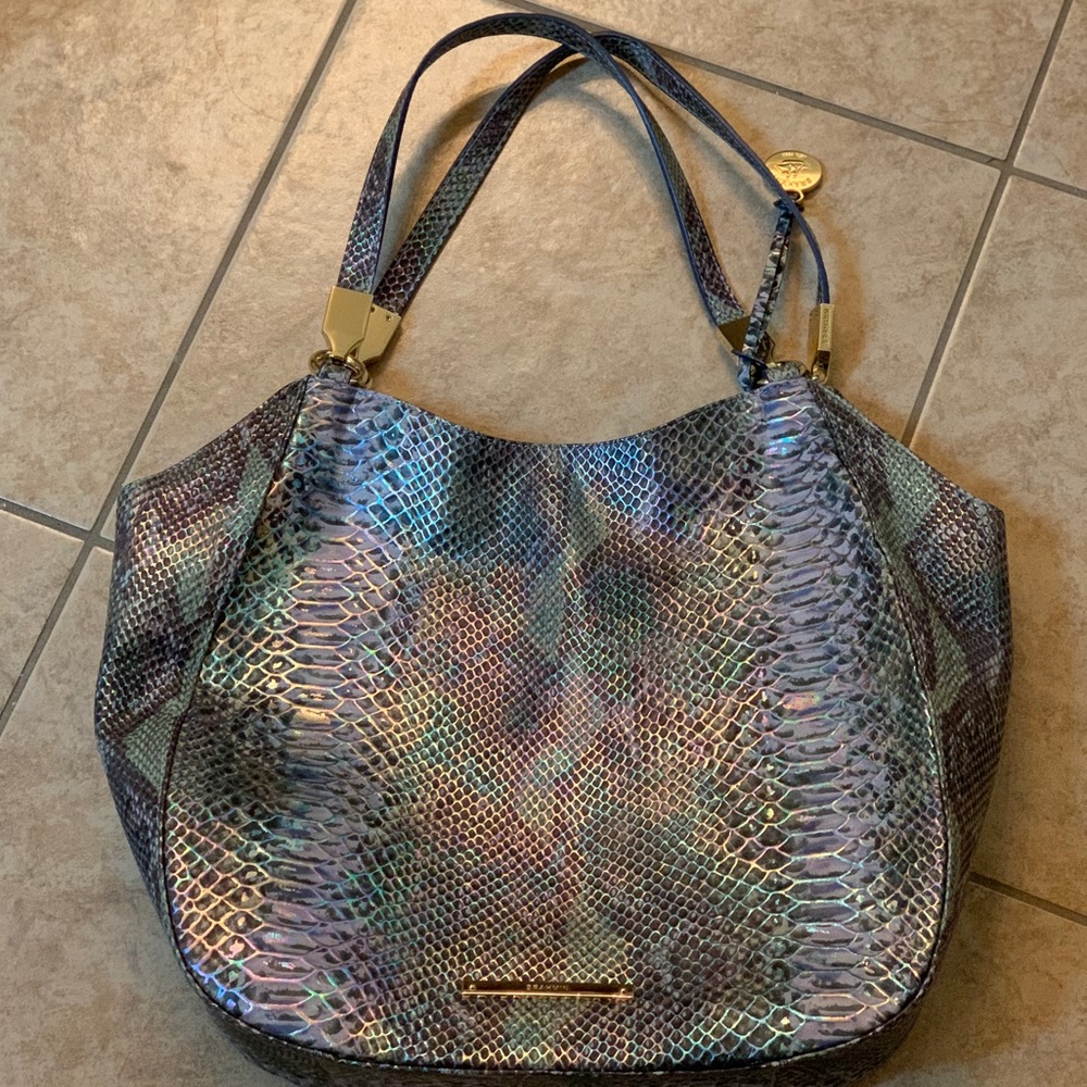 Multicolor snake skin bag